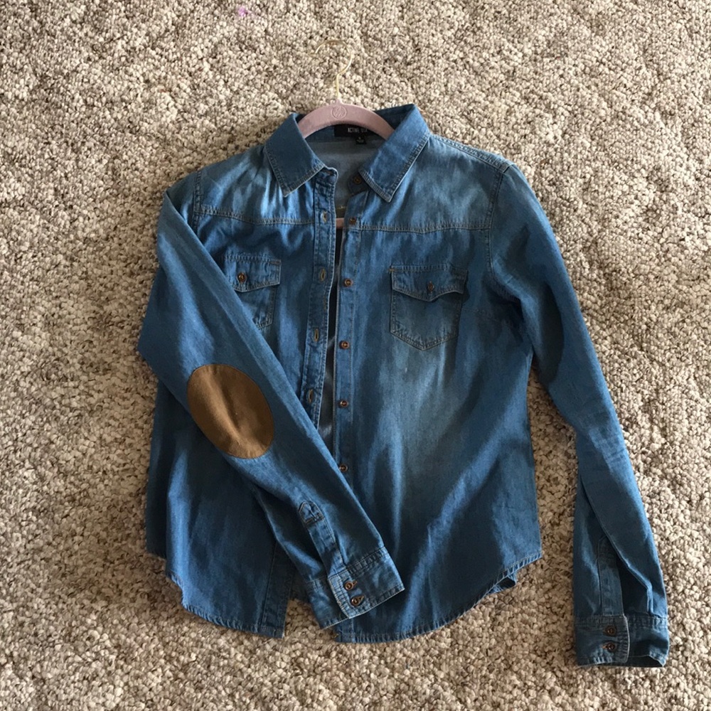 Light weight denim button up